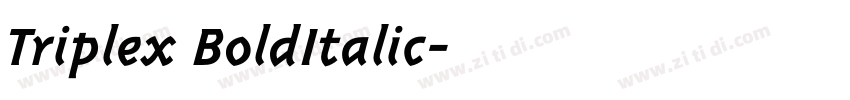 Triplex BoldItalic字体转换